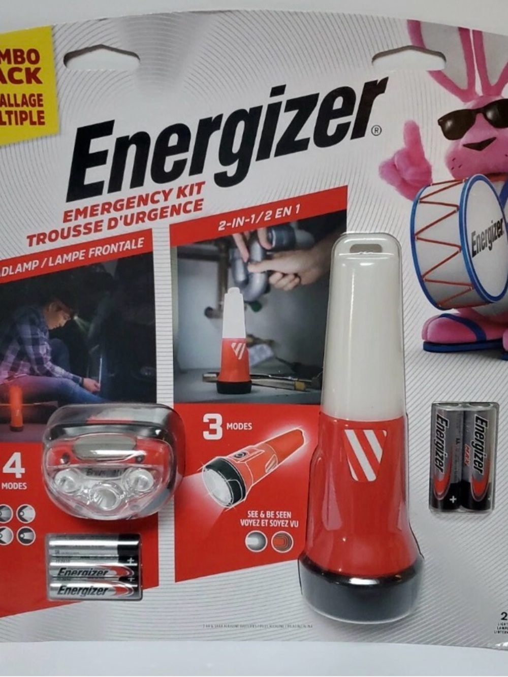 NEW Energizer Emergency Lighting Kit Headlamp & 2-in-1 Flashlight